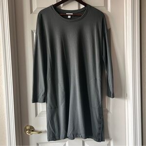 J. Jill Pure Jill Button Cuff Tunic Dress Gray Size L